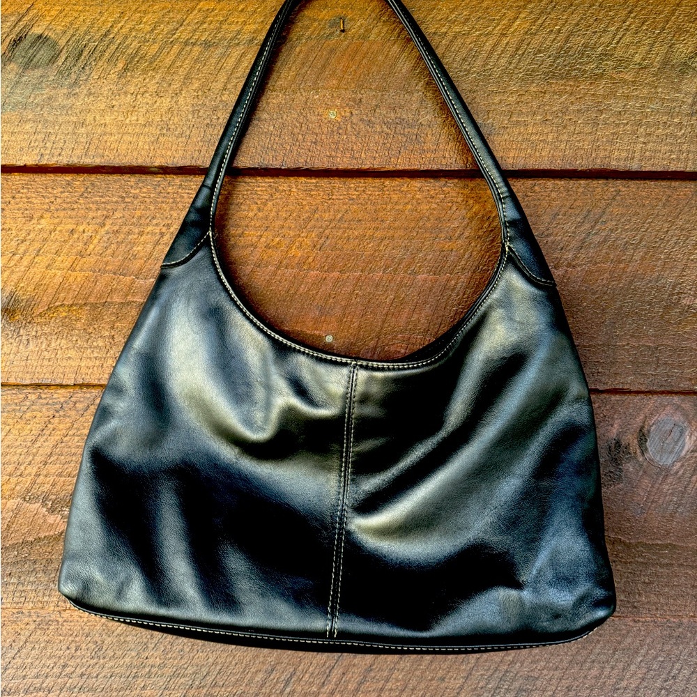 90s vintage champs leather handbag